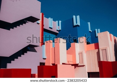multicolor wall in bofill building 