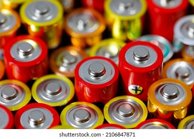 Multicolored Aa Type Batteries Have Been Stock Photo 2106847871 ...