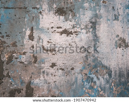 Multi-colored for backdrop. Strokes of multi-layer textured plaster. Colors - Bon Jour Hue Gray, Mondo, Glacier Hue Blue.