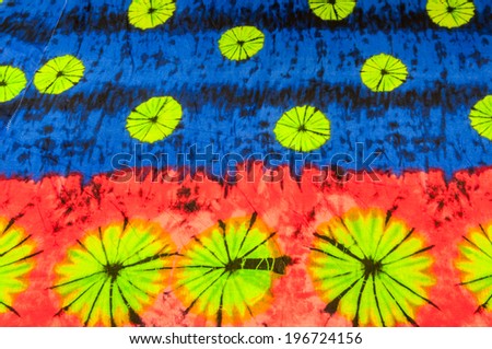 multicolored batik textile