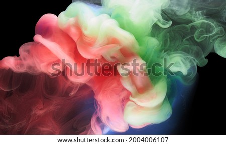 Multicolored bright smoke abstract background colorful fog vibrant colors wallpaper swirl mix paint underwater