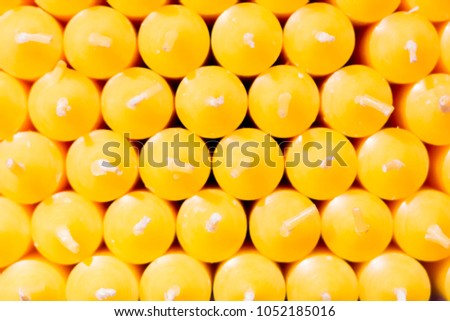 multi-colored candles in the storefront
