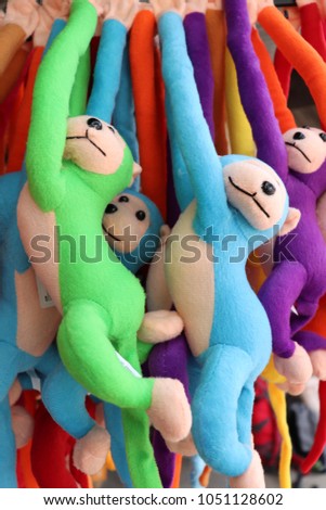 Multi-colored and Colorful cute little monkey dolls, Monkey Toy for Children.