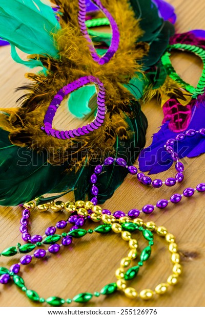 Multicolored Decorations Mardi Gras Party On Stock Photo Edit Now
