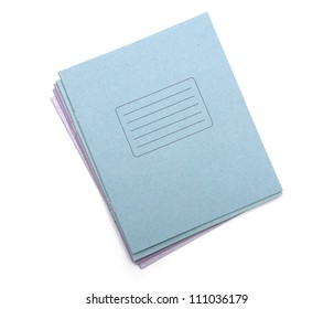 multicolored exercise books over the white background - Powered by Shutterstock