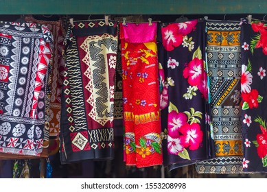 Multi-colored Fabrics In The Local Market, Fiji