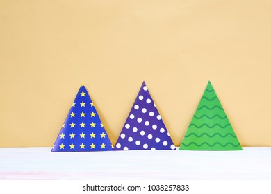 Multicolored festive triangular flags