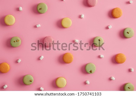 Similar – Image, Stock Photo round sweet green pistachio donut