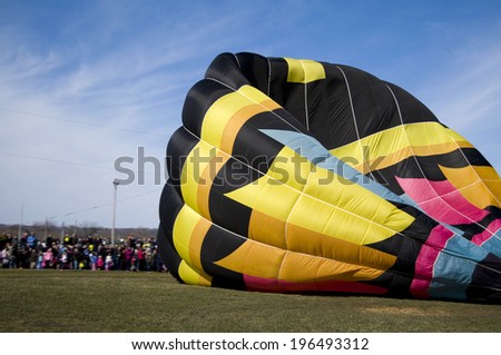 Similar – Image, Stock Photo Deflated balloons pattern on pink background