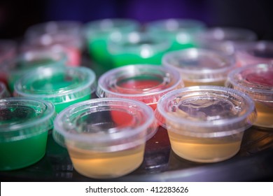 Multicolored Jello Shots