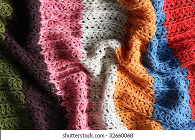 A Multicolored Knitted Security Blanket