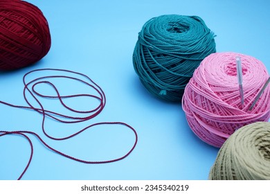 Multicolored knitting yarn with brightmood photography concept. - Powered by Shutterstock