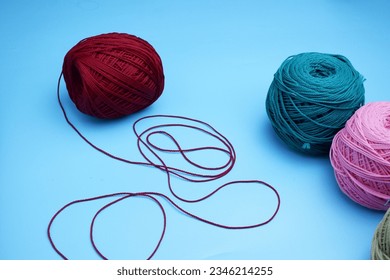 Multicolored knitting yarn with brightmood photography concept. - Powered by Shutterstock