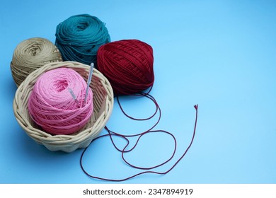 Multicolored knitting yarn with brightmood photography concept. - Powered by Shutterstock