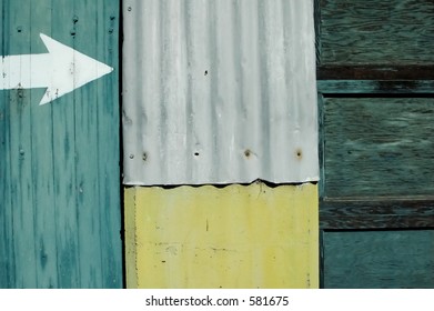 Multicolored, multitextured wall
