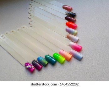 multicolored nail tips for training nail design and gradient   ombre designs