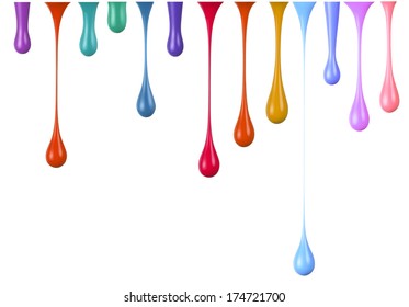 multicolored paint drips 