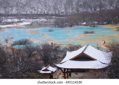 multicolored ponds,China in late October,UNESCO world heritage