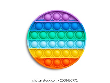 Multi-colored popular silicone anti-stress toy pop it. Colorful anti stress sensory toy fidget push pop it.