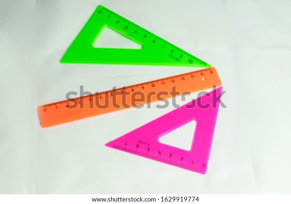multi-colored\
rulers for mathematics of different\
sizes