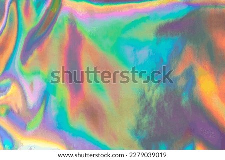 Multicolored shimmering holographic texture. Trippy background backdrop