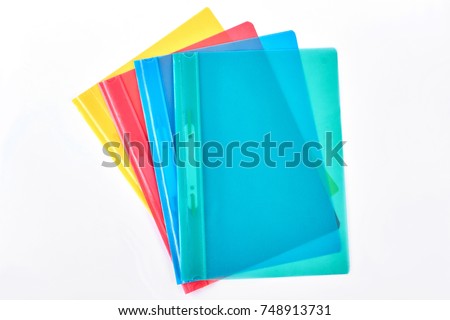 Similar – Image, Stock Photo Colourful plastic folders