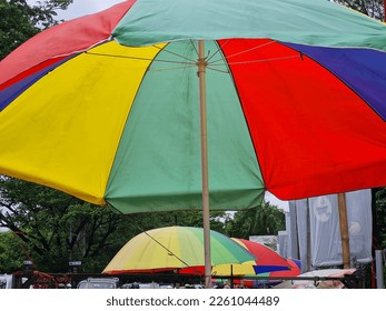 Multicolored the umbrella for a colorful background. - Powered by Shutterstock