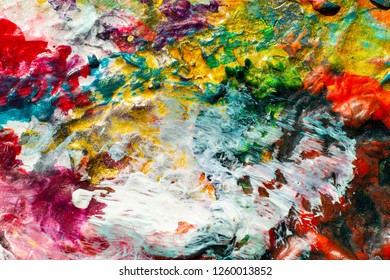 Multicolour Dry Acrylic Paint Texture Abstract Stock Photo 1260013852 ...