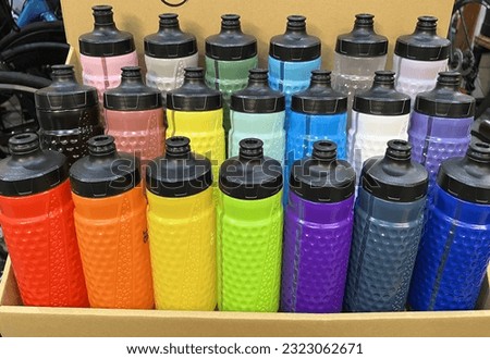 multicoloured pavonine colorful sport bottle
