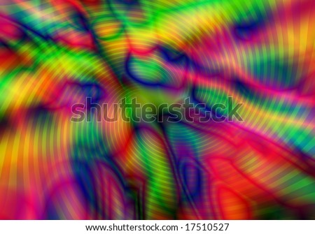 Multi-coloured psychodelic background