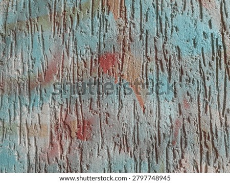 Multicoloured wall texture, close up