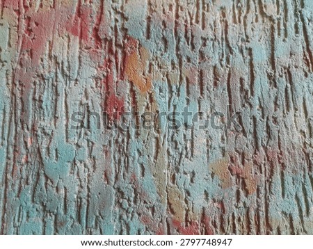 Multicoloured wall texture, close up
