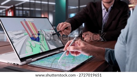 Multicultural Engineers Use GIS Mapping For Real Estate Valuation Inspection