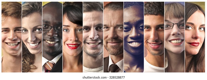 Multicultural smile - Shutterstock ID 328528877