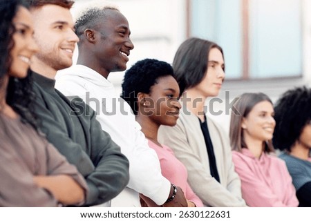 Multiethnic activists having strike, feeling excited and invincible