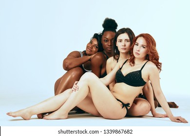 Multiethnic Beauty Different Ethnicity Women Caucasian Stock Photo