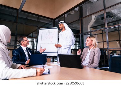 Multiethnic corporate business team meeting in the office for a strategic marketing plan - Office workers, entrepreneurs and company employee at work in a multinational company - Shutterstock ID 2250536053