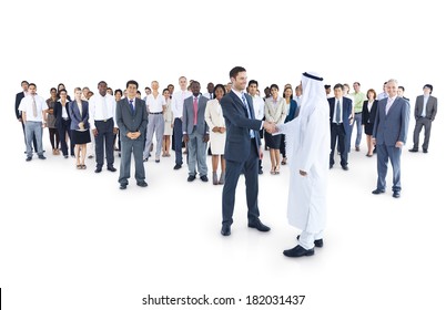 Multi-ethnic And Diverse Business People Shaking Hands