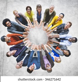 Multi-Ethnic Diverse Group People Circle Variation Concept