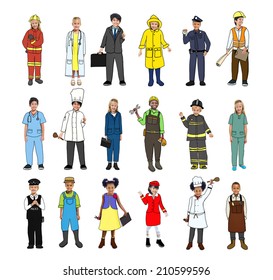 956 Group kids in occupation uniforms Images, Stock Photos & Vectors ...