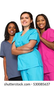 Multiethnic group of nurses.