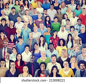 Multiethnic Group of People with Colorful Outfit - Powered by Shutterstock