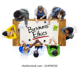 Multiethnic Group Of People Discussing About Business Ethics