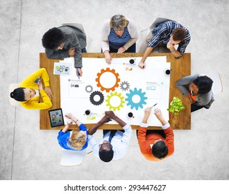 Teamwork Team Group Gear Partnership Cooperation Stock Photo (Edit Now ...