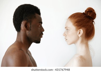 two people looking at each other