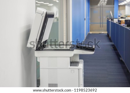 multifunctional office printer ready to use in scanning printing documents
