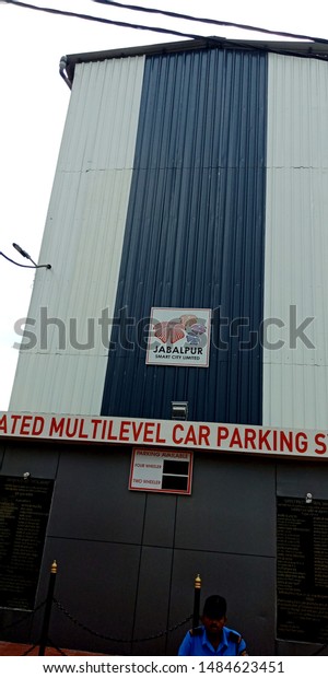 multilevel car parking system
at district jabalpur Madhya Pradesh in India shot captured on Aug
2019