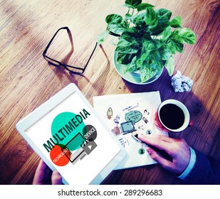 Multimedia Technology Digital Devices Information Concept