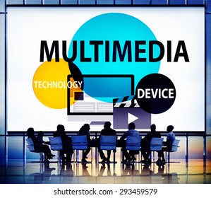 Multimedia Technology Digital Devices Information Concept