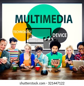 Multimedia Technology Digital Devices Information Concept